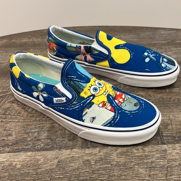 SOLD IN STORE Vans Nickelodeon Spongebob Squarepants Classic Slip On Shoes - Picture 4 of 8